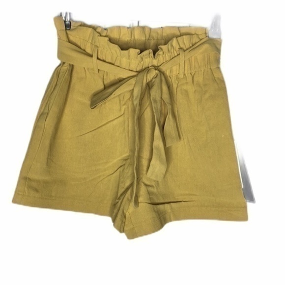 HAVE FASHION yellow paper bag pull on shorts - Picture 2 of 10